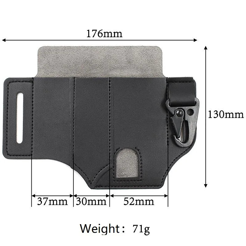 Outdoor Hunting Multi Tool Leather Bag, Portable Tool Storage Bag Leather Cover