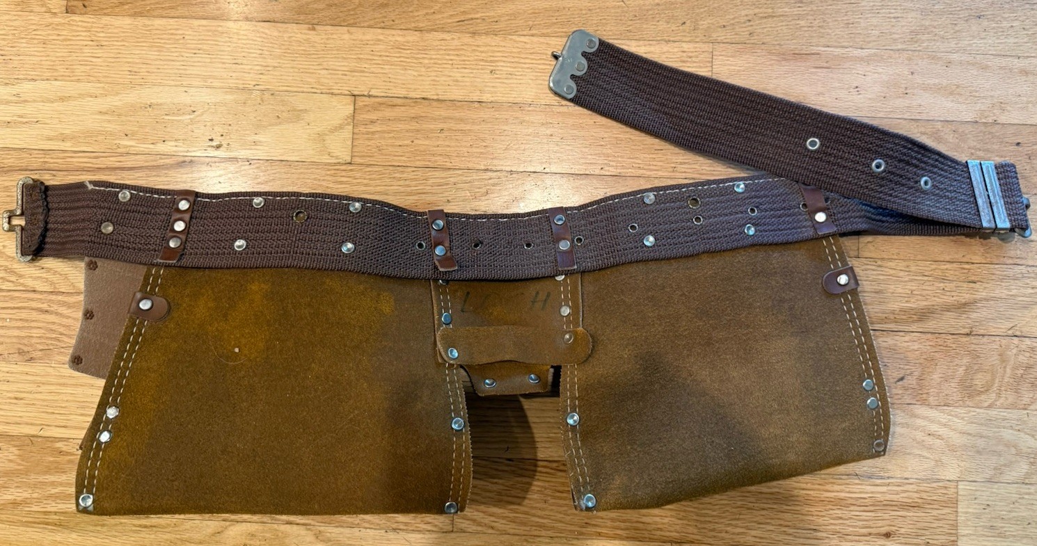 Nicholas Leather Carpenter Framing Tool Belt Apron Vintage No. 1527 USA