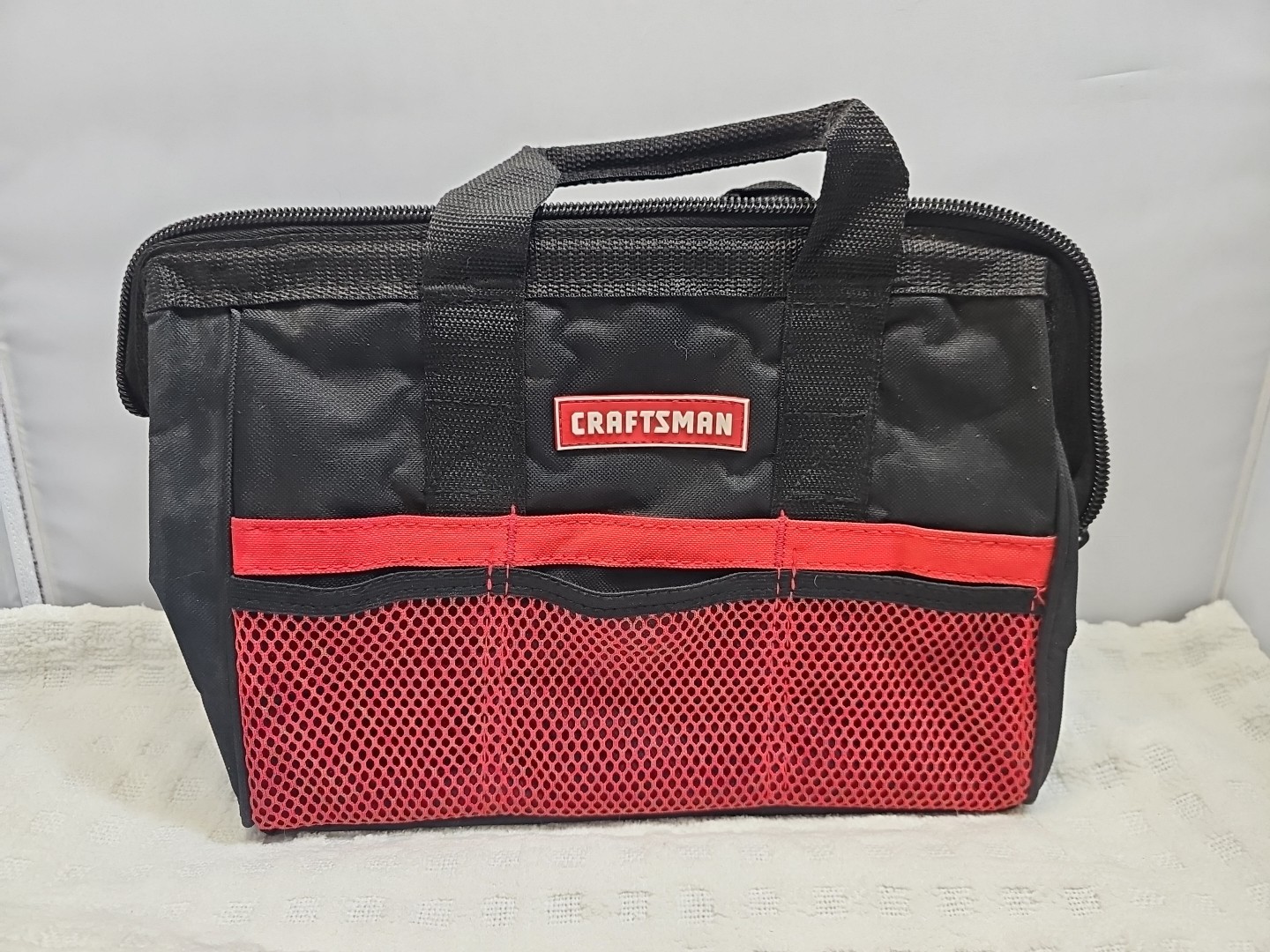 CRAFTSMAN 9-37537 Tool Bag Combo 13″ & 18″ Red Black Heavy Duty Organizer Tote