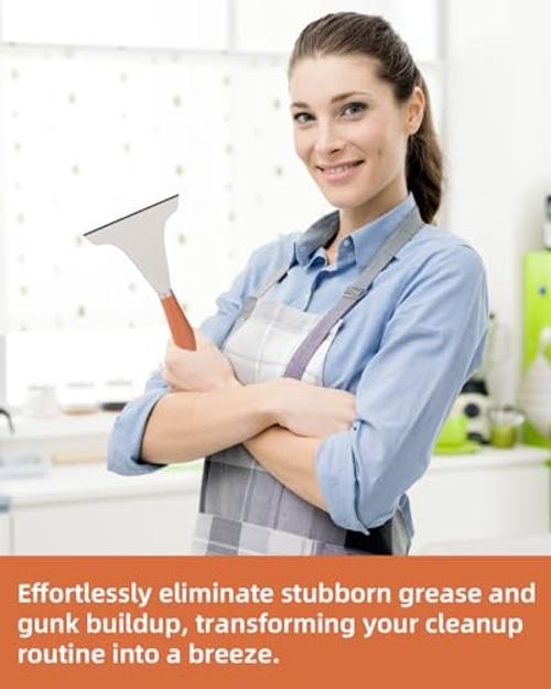 LEIFENY Griddle Scraper, Scrape Tool for Grill Flat Top, Heavy Duty, Multi