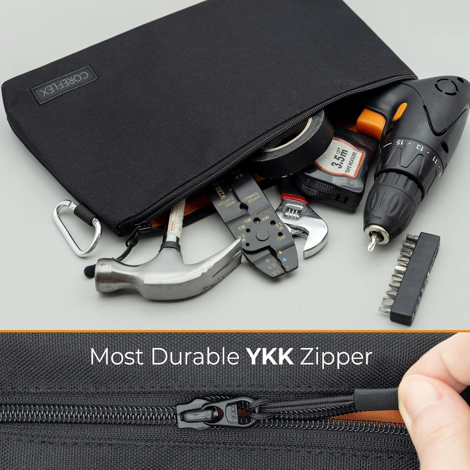 Canvas Storage Pouch Set, Flat Bottom, 6-Pack, YKK Zipper
