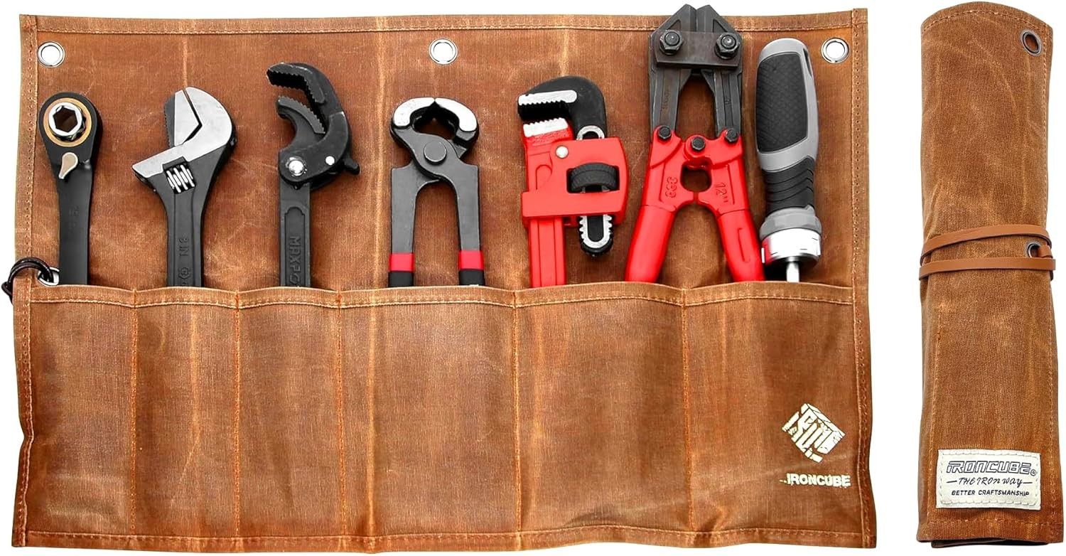 Tool Pouch, Roll-Up Storage Bag for Hand Tools & Wrenches