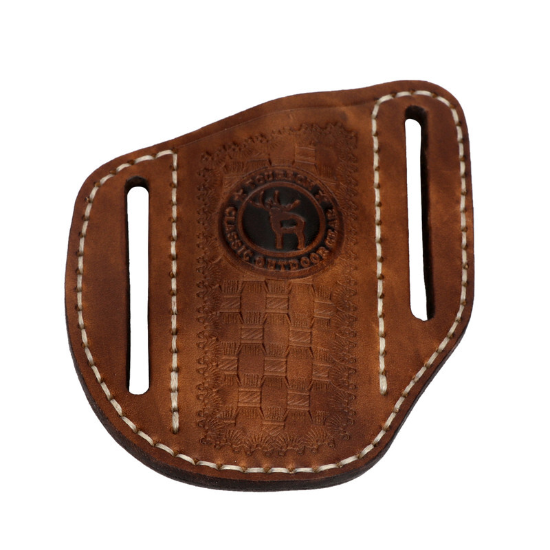 TOURBON Leather Folding Knife Pocket Belt Sheath Camping Gift-Special offer