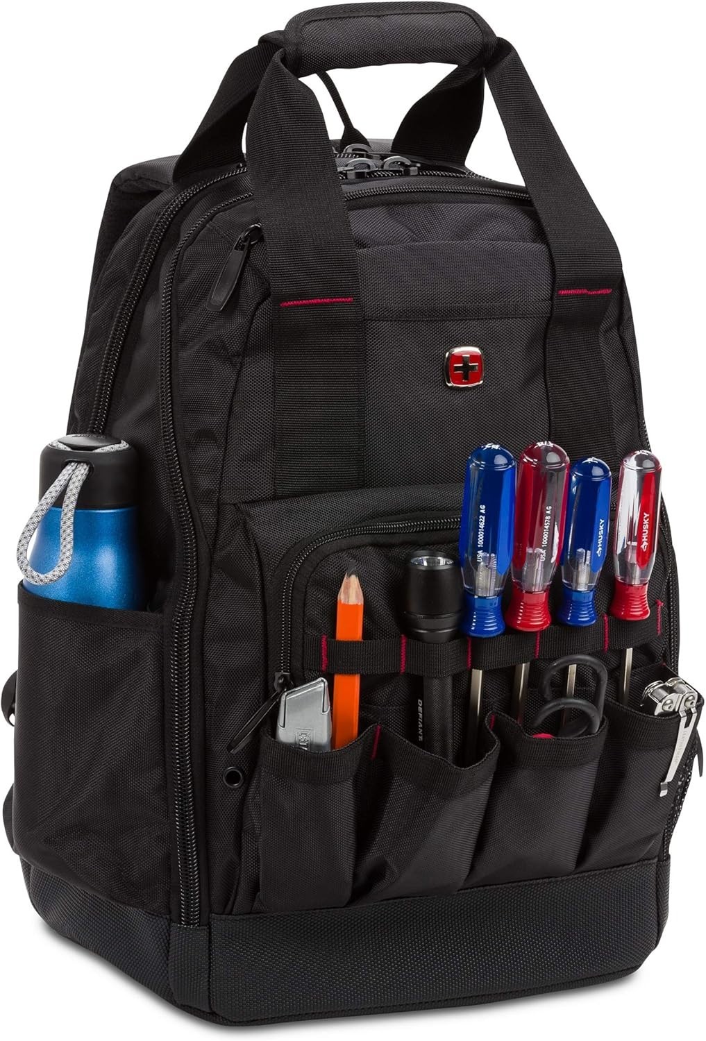 Functional Laptop Backpack in Black – Perfect for Tools, Travel, and School