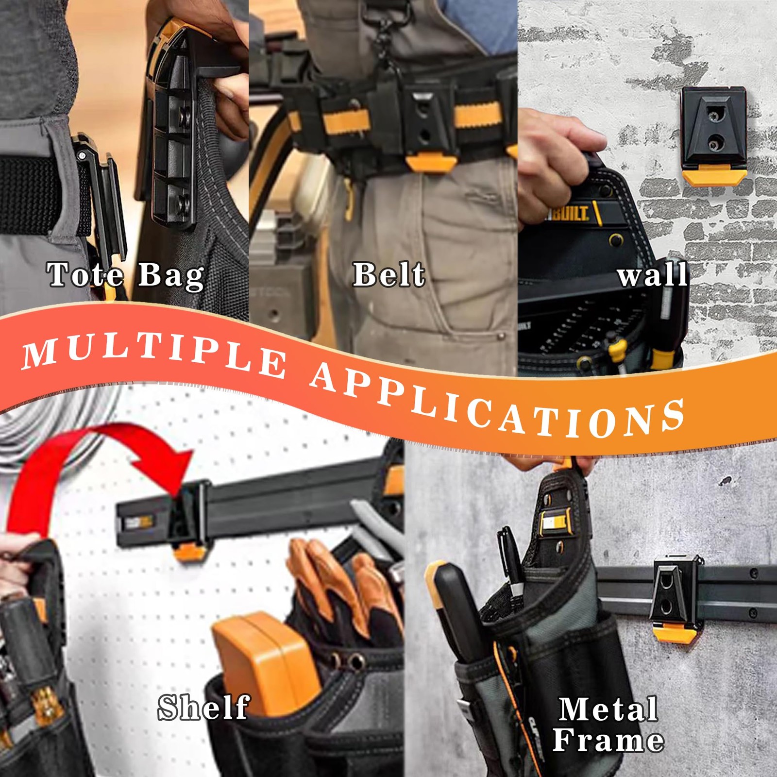 2 Pcs Tool Belt Clip for ToughBuilt Tool Belt & Pouches | Compatible with TOU…