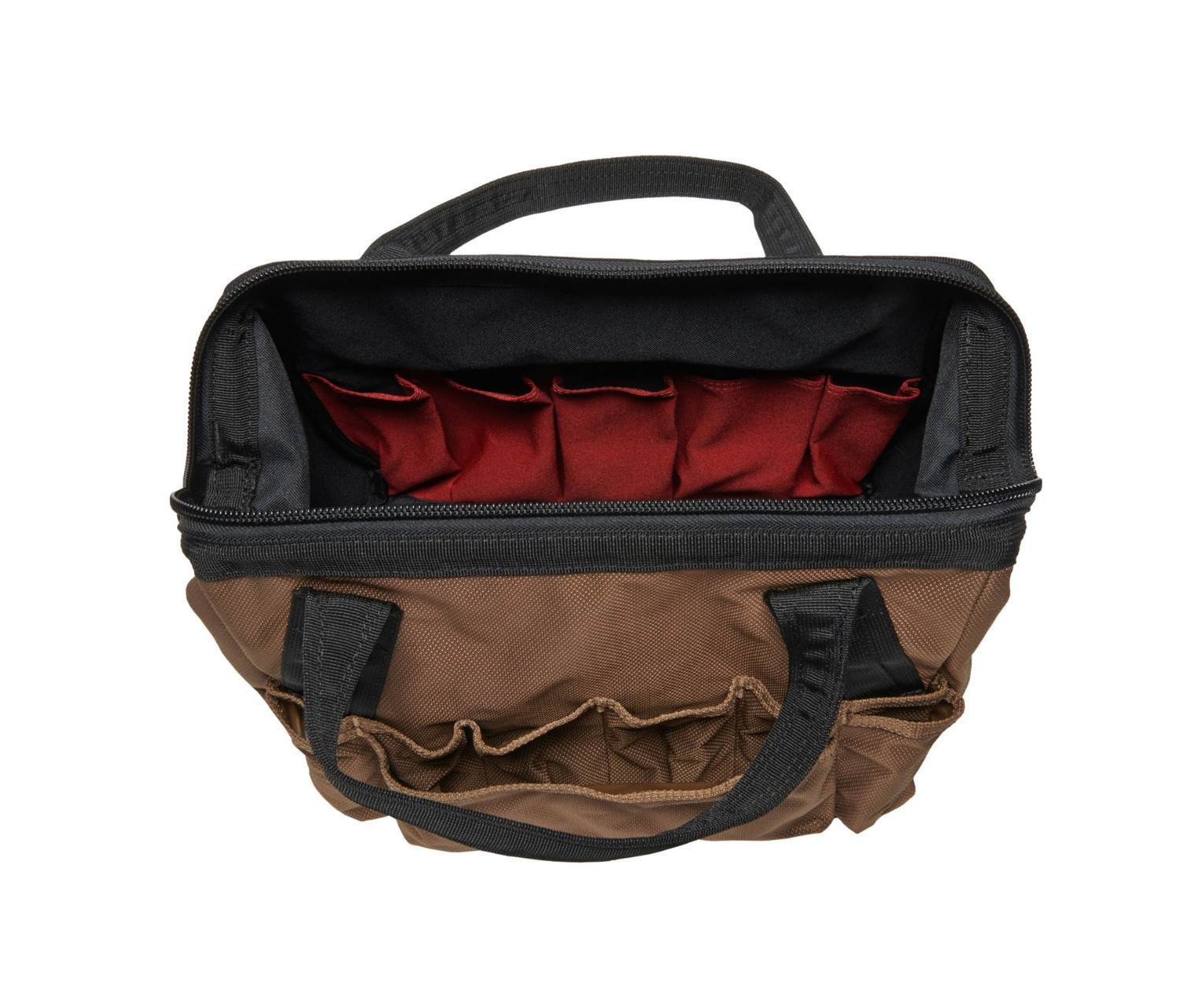 Wolverine 29-Pocket Tool Bag 15in Chestnut Heavy Duty Canvas Organizer
