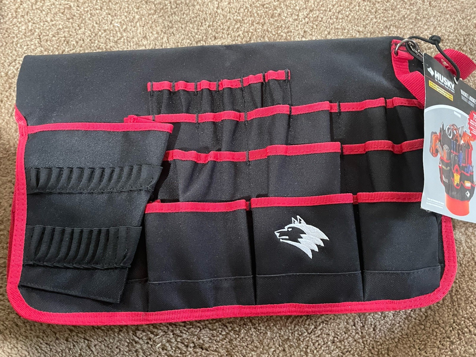 Husky Bucket Jockey with 47 Pockets Tool Bag Tool Organizer