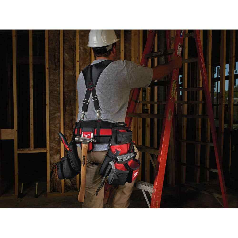 Work Waist Tool Belt with Suspension Rig General Contractor 29 Pockets NEW
