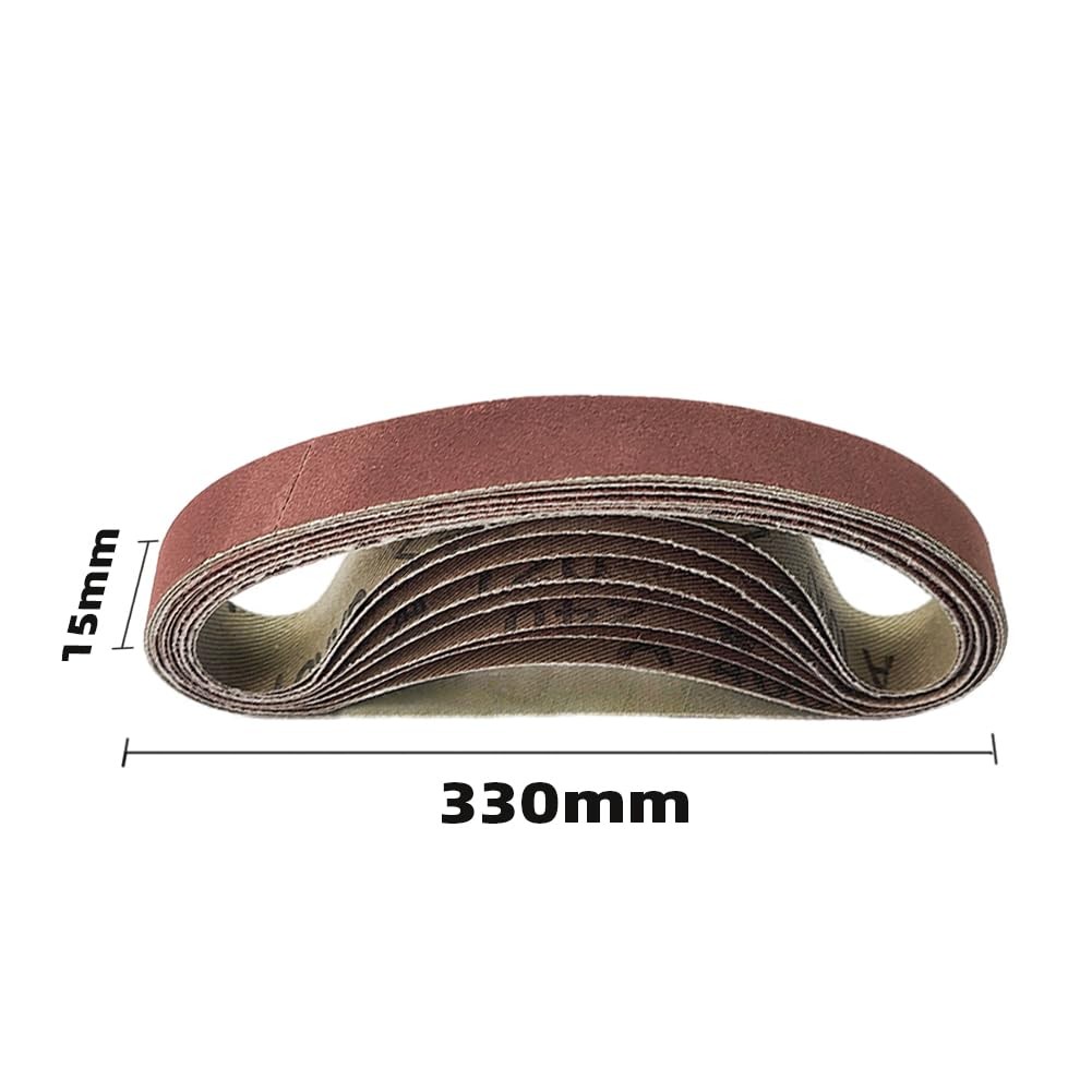 10 PCS 1/2 x 13 Inch Sanding Belts Aluminum Oxide Abrasive Wood Metal Polish