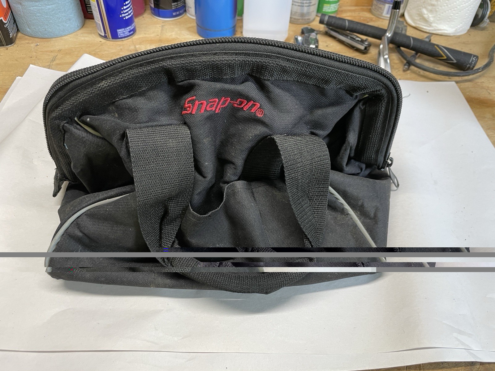 Snap-on Tools Power Tool Tote Bag Black and Red Set 18” And 14” Tool Bag