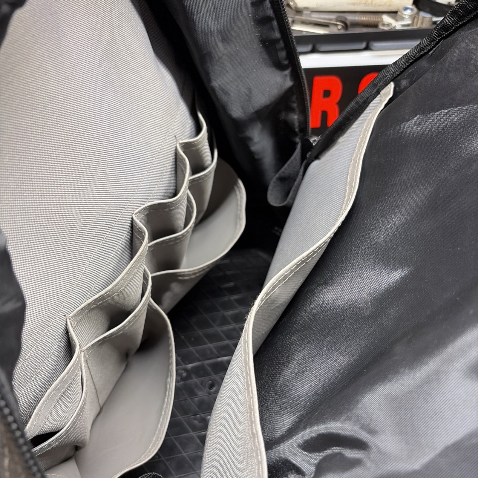 Husky 16 in. Pro Tool Backpack Heavy Duty Rubber Bottom Storage Bag