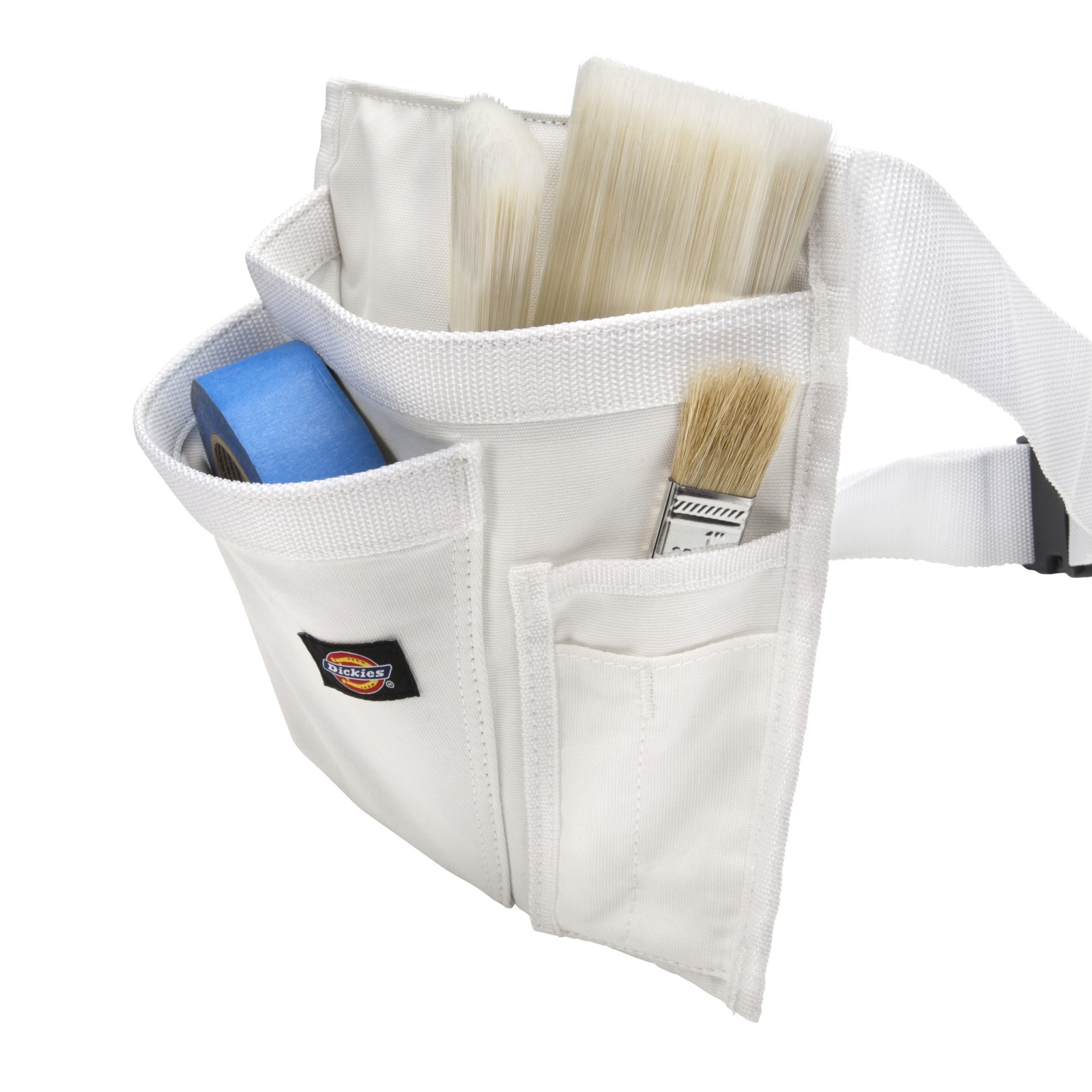 Apron Painter Work Belt 5 Pocket Tool Brush Pouch White Dickies 57049