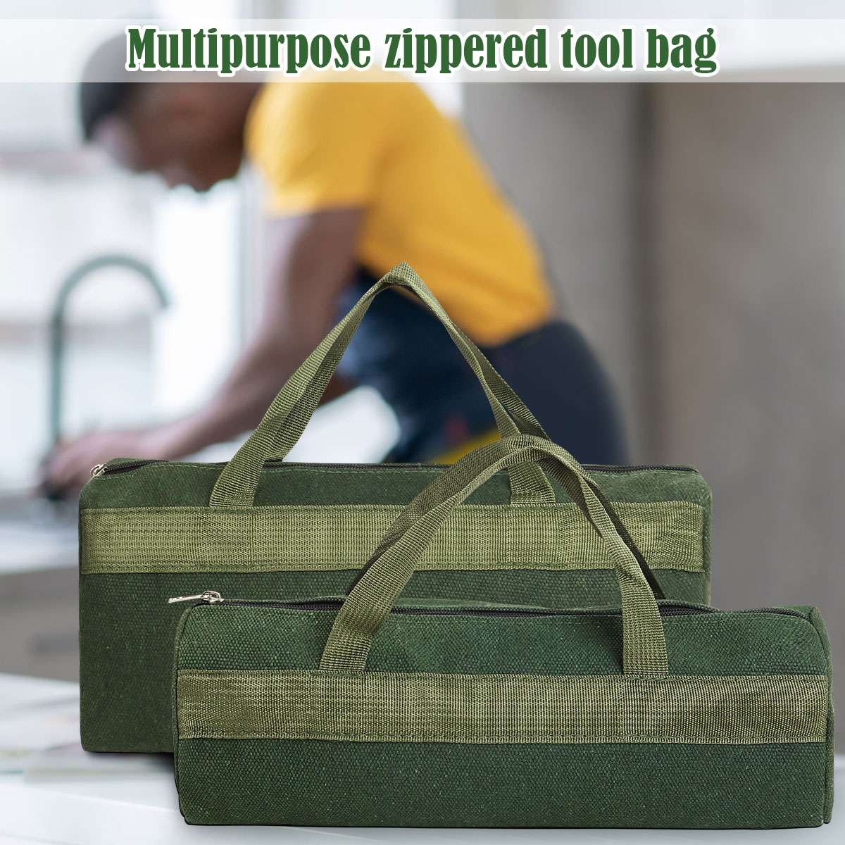 Canvas Tool Bag Heavy Duty Carry Tote Storage Work Utility Mechanics Waterproof