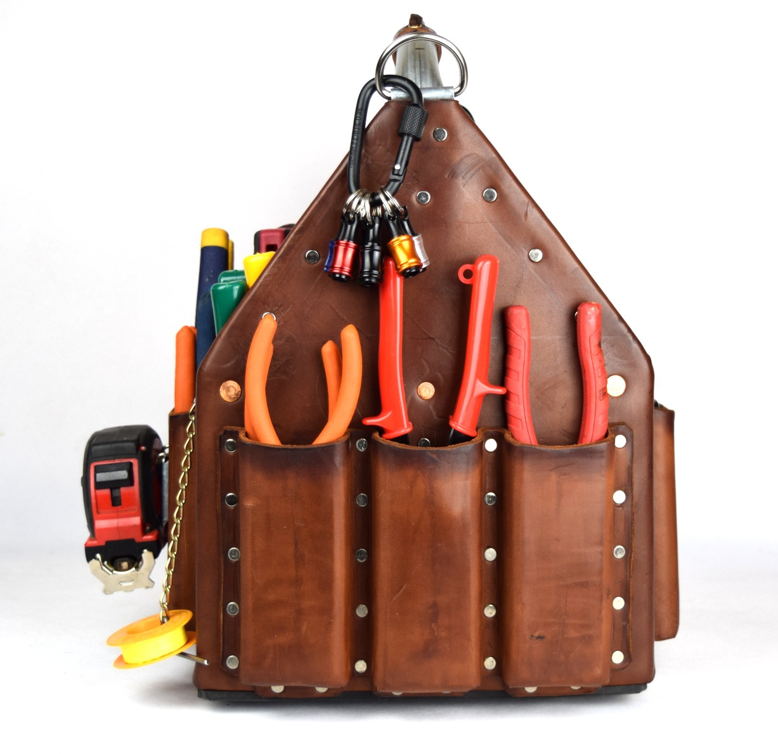 Electrician Leather Tool Bag Tuff-Tote Journeyman’s Stronghold tote 10X10 ANP