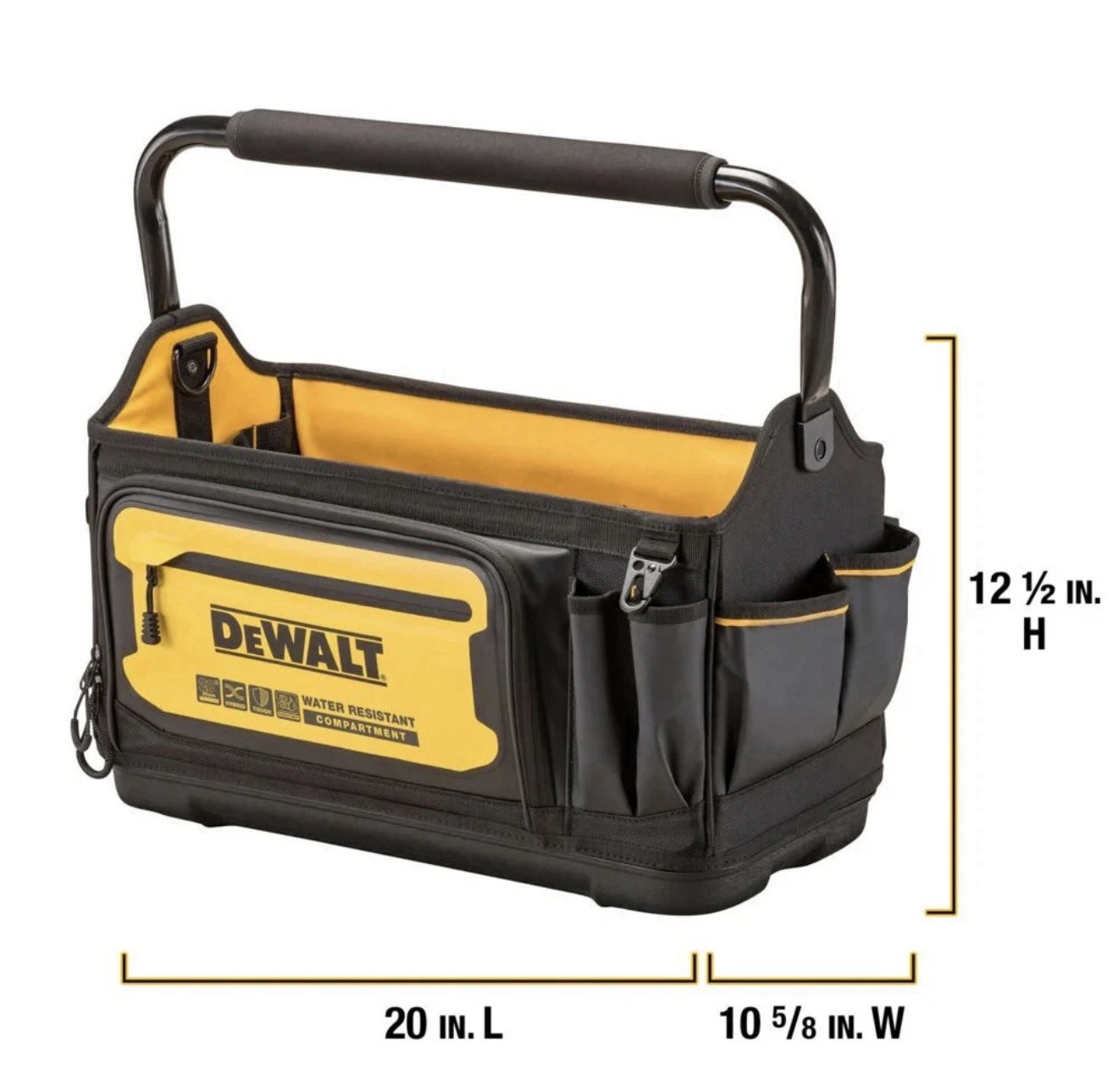 Dewalt 20″ Pro Tool Tote 36 Pocket & Loop Waterproof Bag DWST560106 DWST560106-1