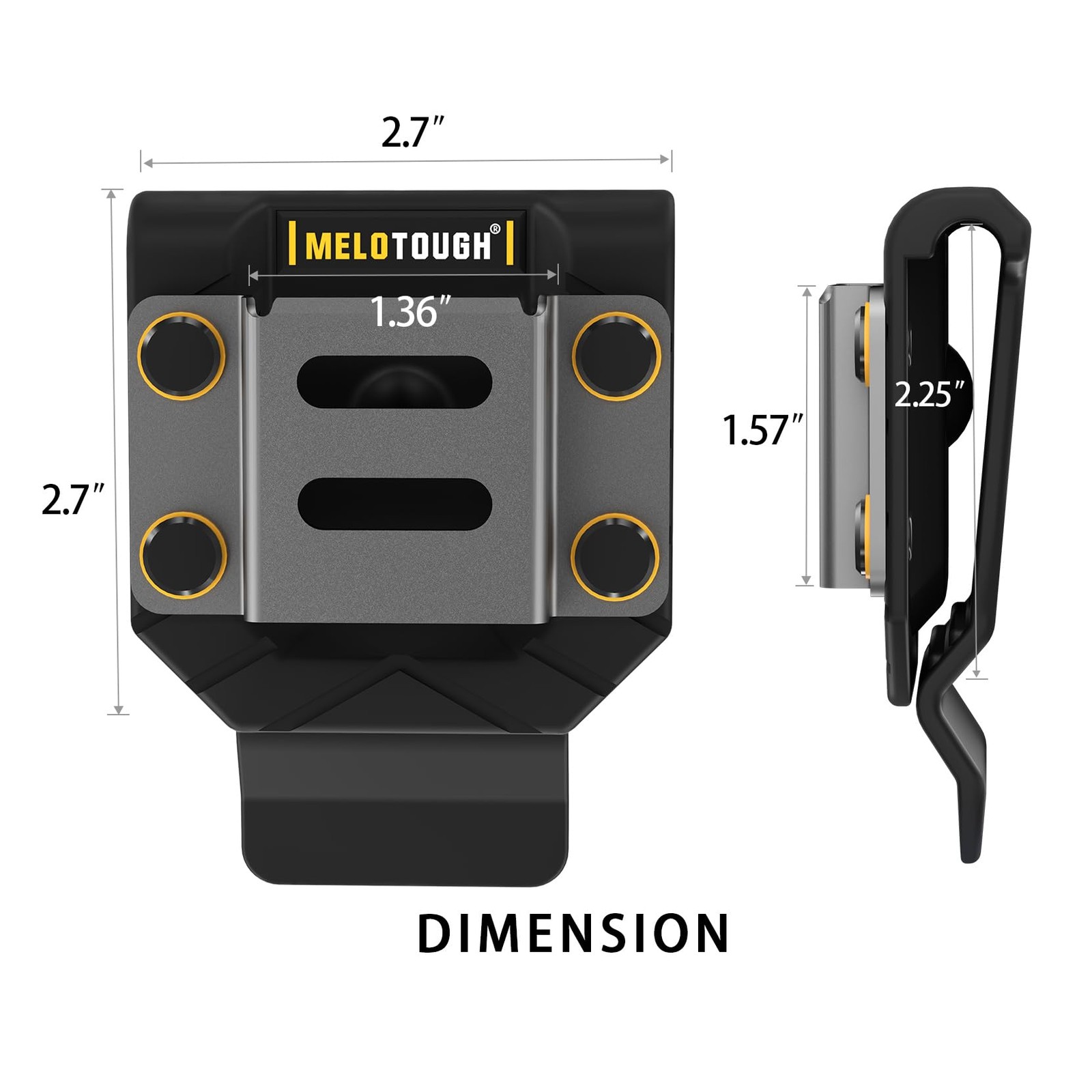 Drill Holder Tool Belt Drill Holster Tape Measure Holder Fits 2.7″ Belt Black