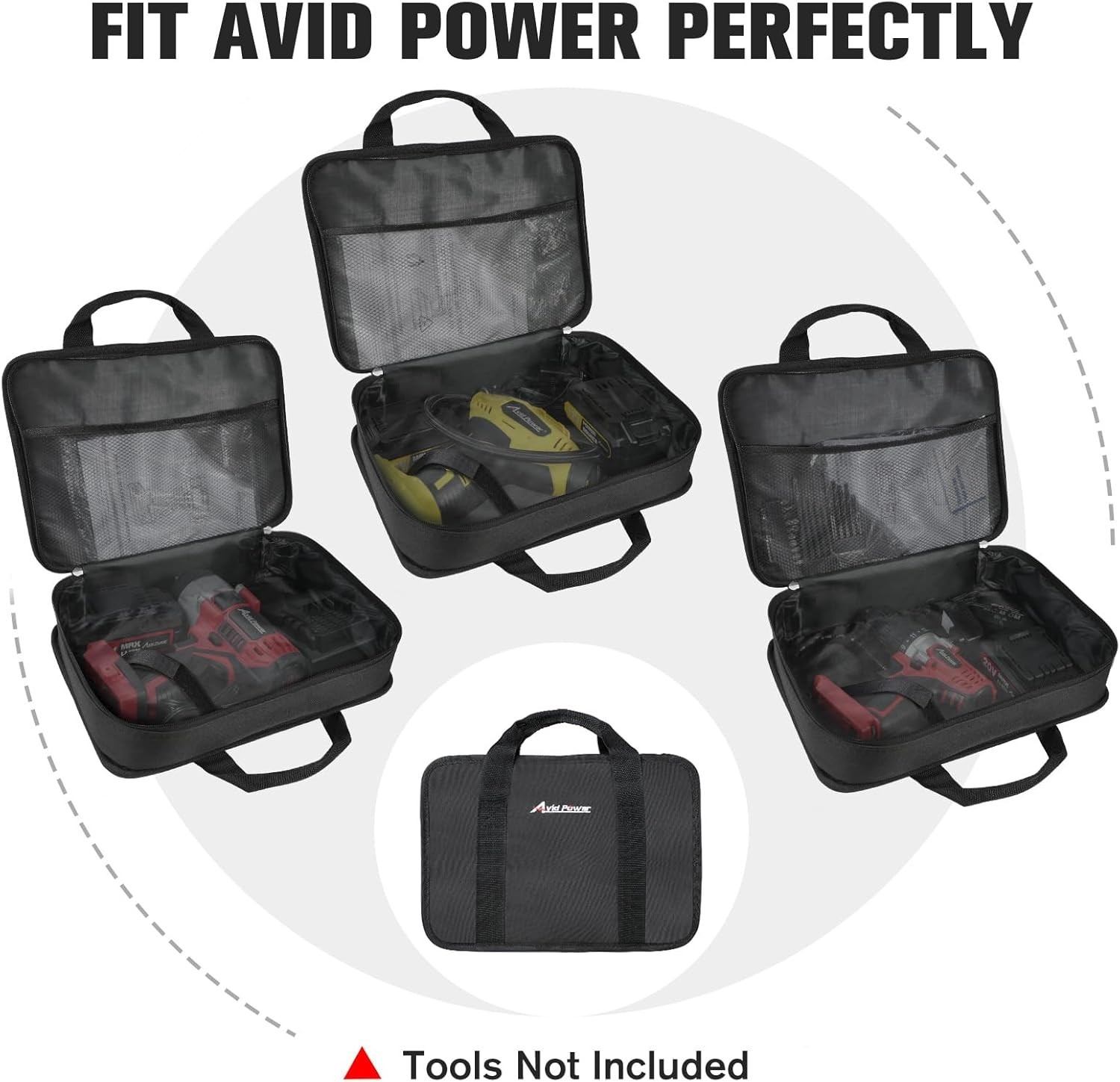 Versatile 12 Inch Canvas Tool Pouch with Double Zipper, Ideal for Various Tools