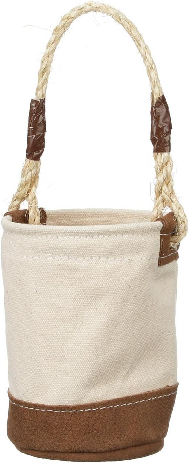 Sturdy Canvas Bucket Set with Leather Base – 12″ & 4.5″ Sizes