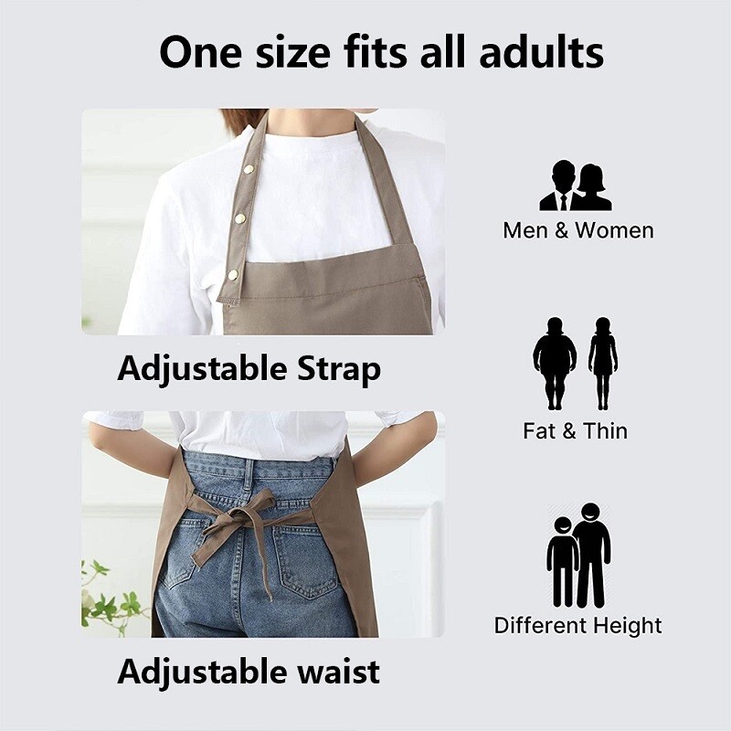 Denim Canvas Apron Adjustable Strap Work Apron For Wood Craft Man Artisan Garden
