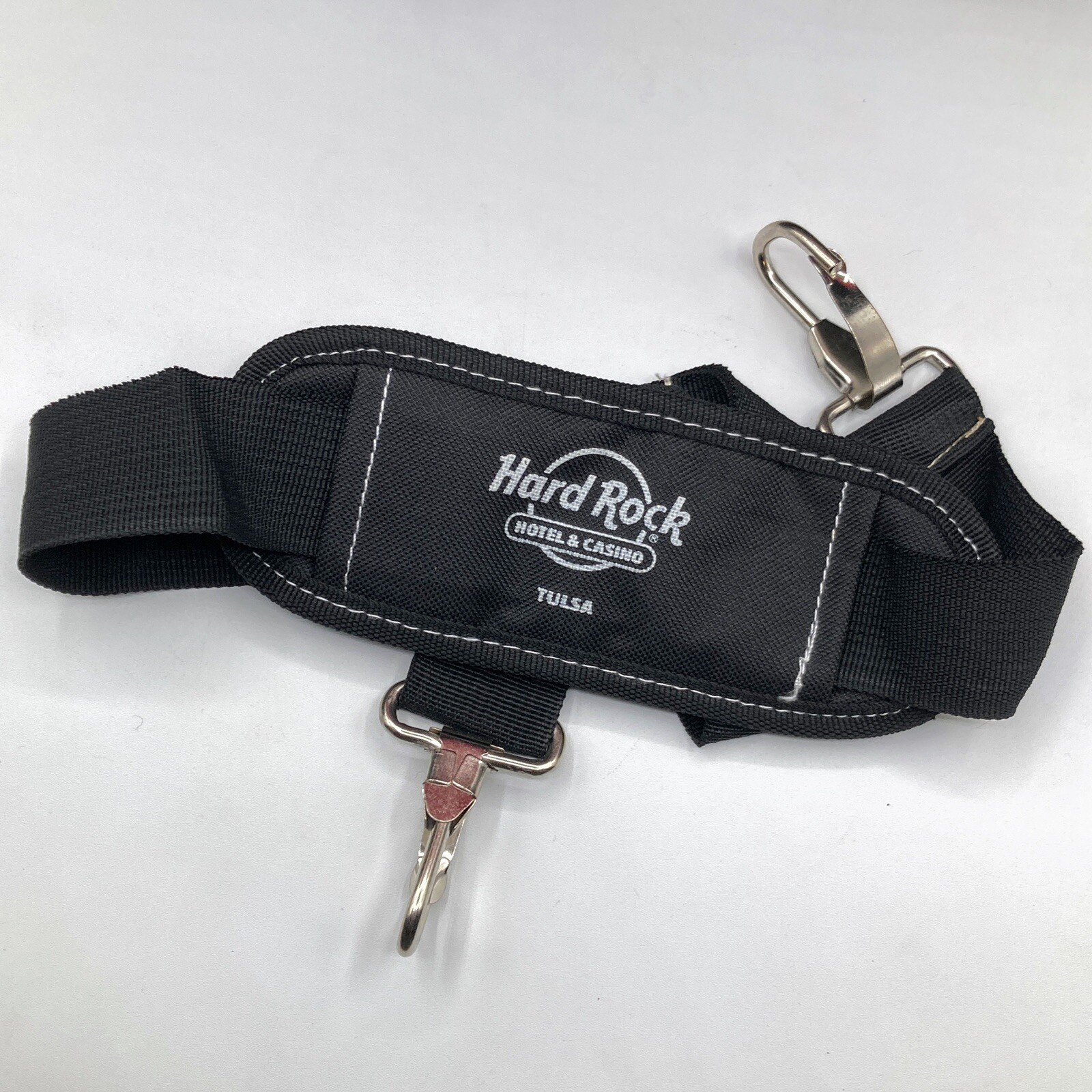 Red Canvas Tool Bag Reinforced Handles Strap Pockets Hard Rock Hotel Casino
