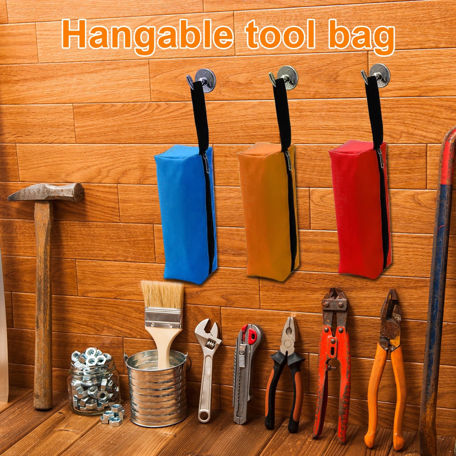 10 Pack Canvas Tool Pouch of 2 Sizes, Versatile Zippered Tool Bags Waterproof…