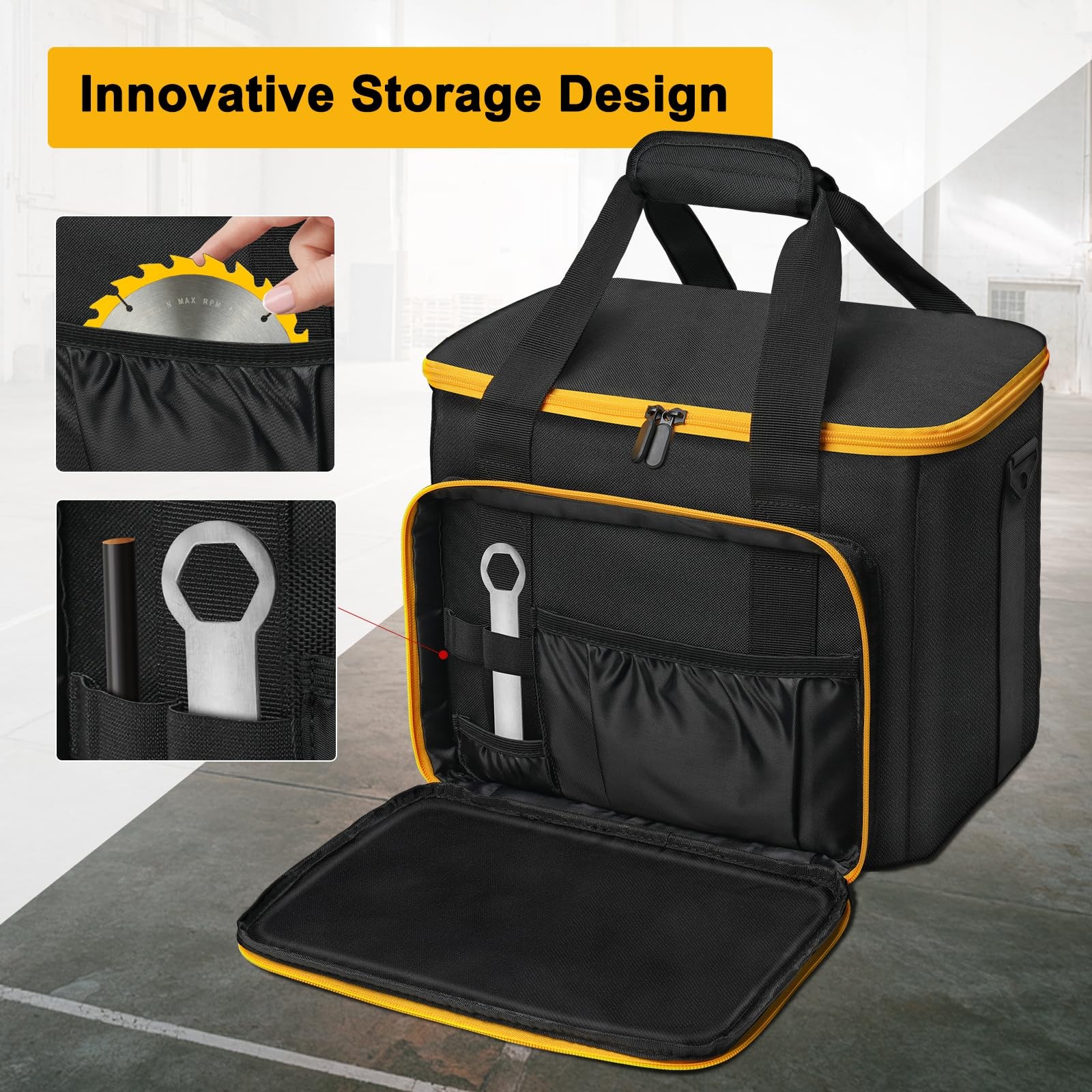 Tool Bag Compatible with DEWALT 20V MAX Circular Saw DCS391B/DCS565B, Milwauk…