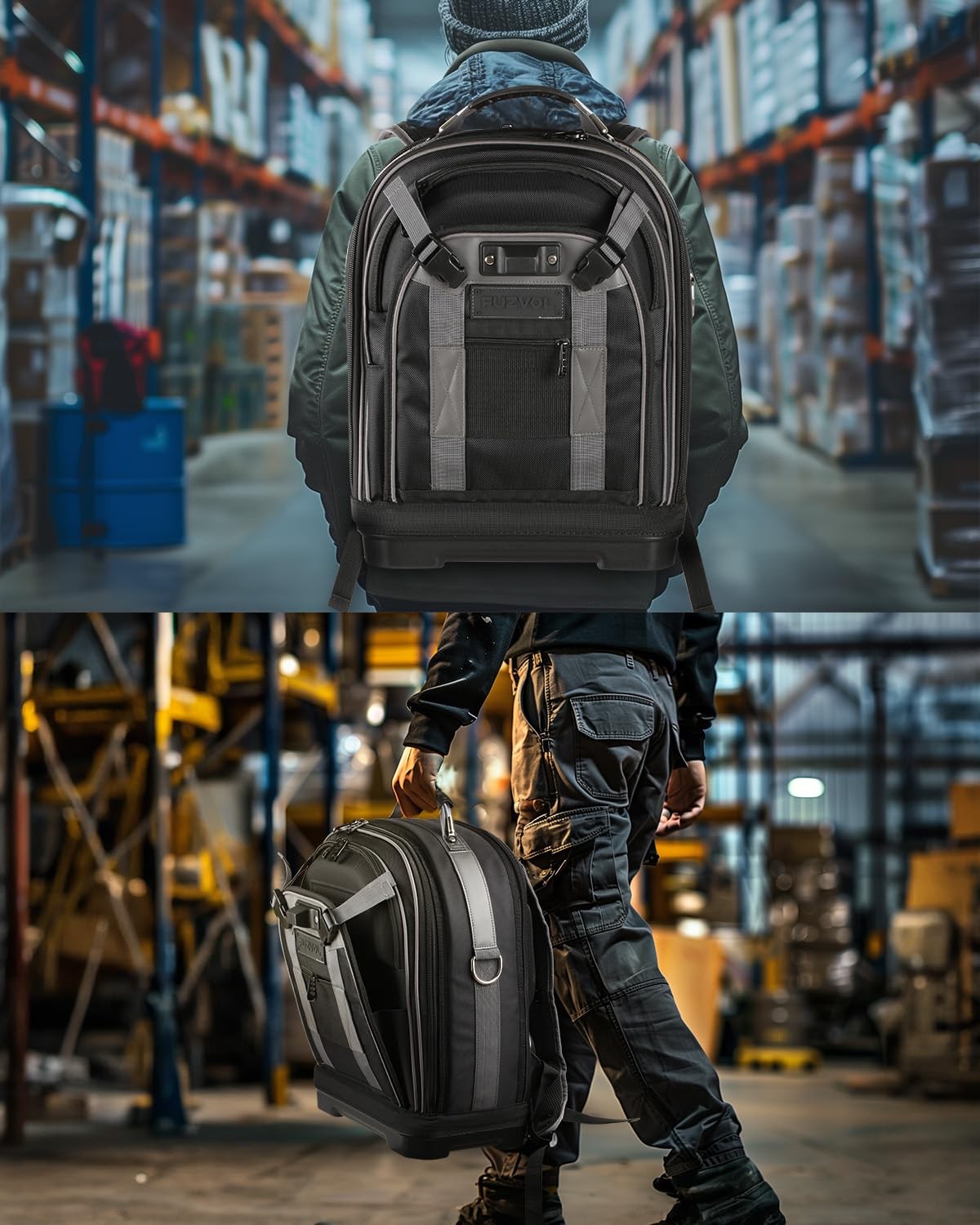 Tool Backpack with Laptop Compartment, Full-Open Tool Bag, Hvac Tool Bags, He…
