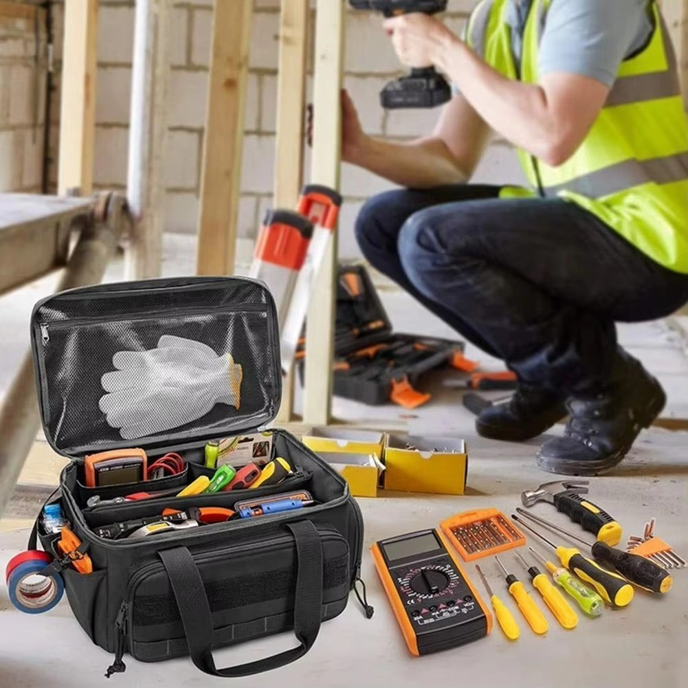 Multifunctional Tool Bag Storage Anti-friction Heavy Duty Work Tote Pocket Large