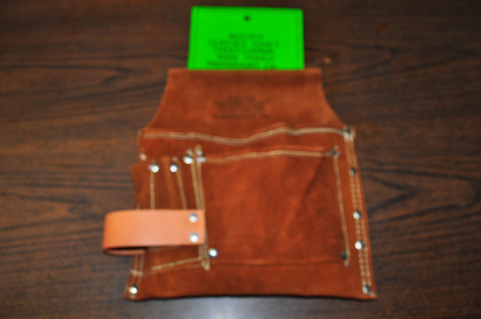 Genuine Leather Nail 2 Pouch bag Left Hnd Hammer,PlierDrivr Holder Master RE222L