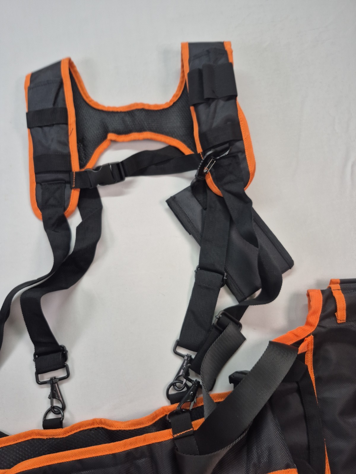 Mydays Outdoor Black Orange Pockets Adjustable Harness Tool Belt And Suspenders