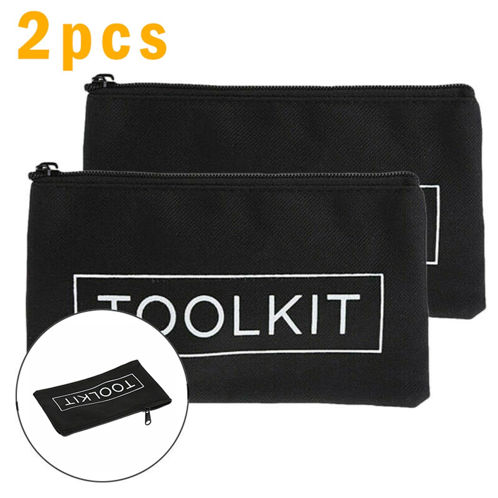 2Pack Lightweight Waterproof Oxford Cloth 600D Zipper Tools Pouch Storage Bag