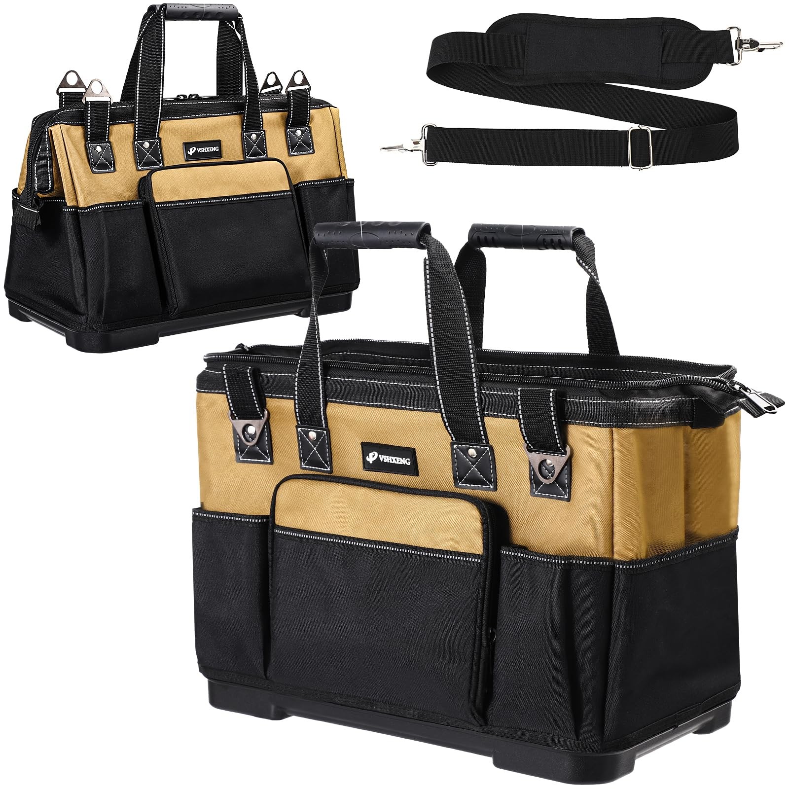 17 IN Large Tool Bag For Men Heavy Duty, Drill Bag Tool Bag Organizer, Wide M…