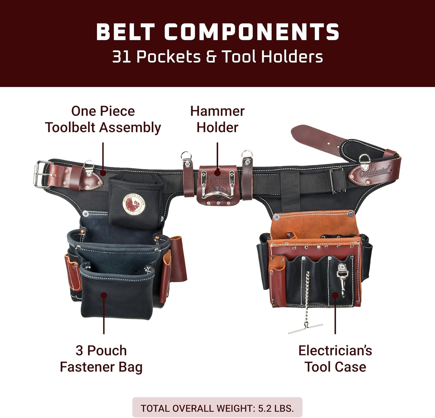 Pro Electrician Tool Set – 31 Pockets, Adjustable Fit, Made in USA