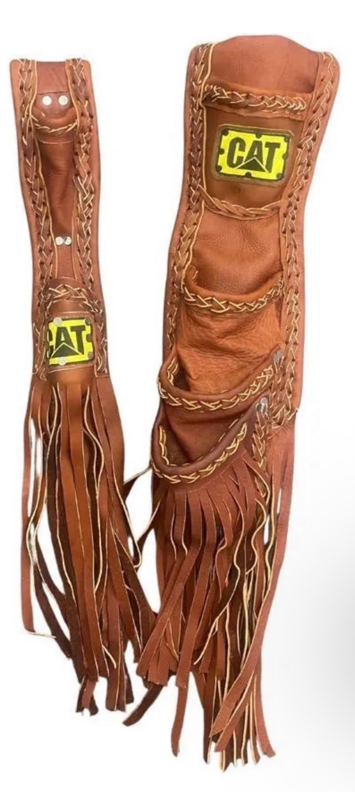 Leather Nail And Hammer Pouch 4 Pouches CAT Caterpillar Clavera Handmade Mexico