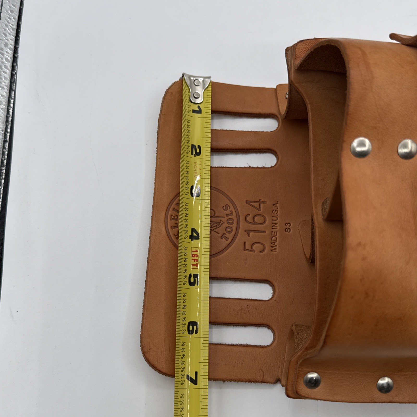 Klein Tools 5164 Leather Tool Pouch with New Adjustable Web Belt