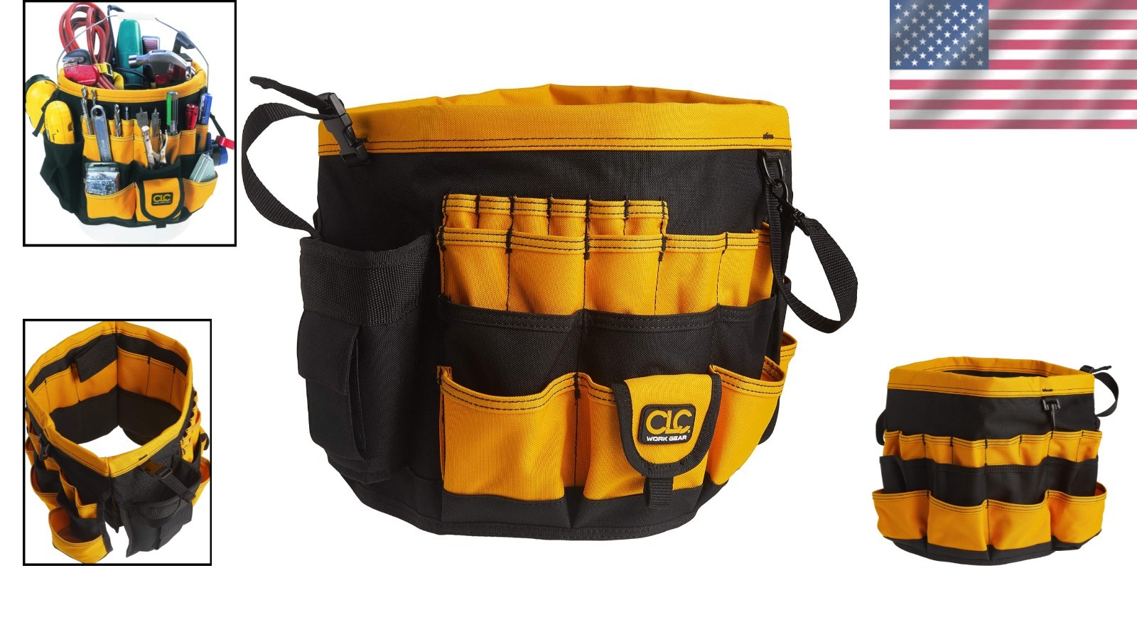 Ballistic Polyester Bucket Organizer, 61 Pockets