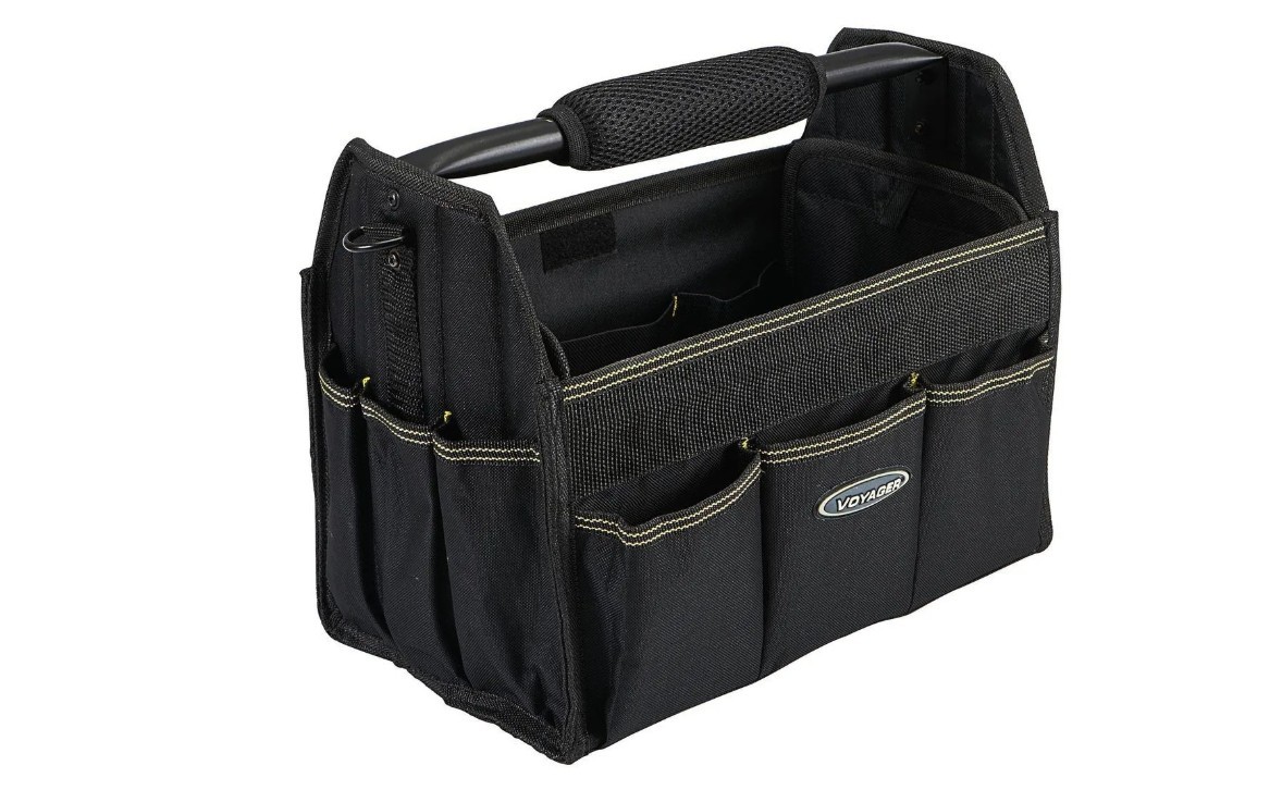 VOYAGER 12 in. Tool Tote with 18 Pockets Heavy-Duty Open Top Tool Organizer