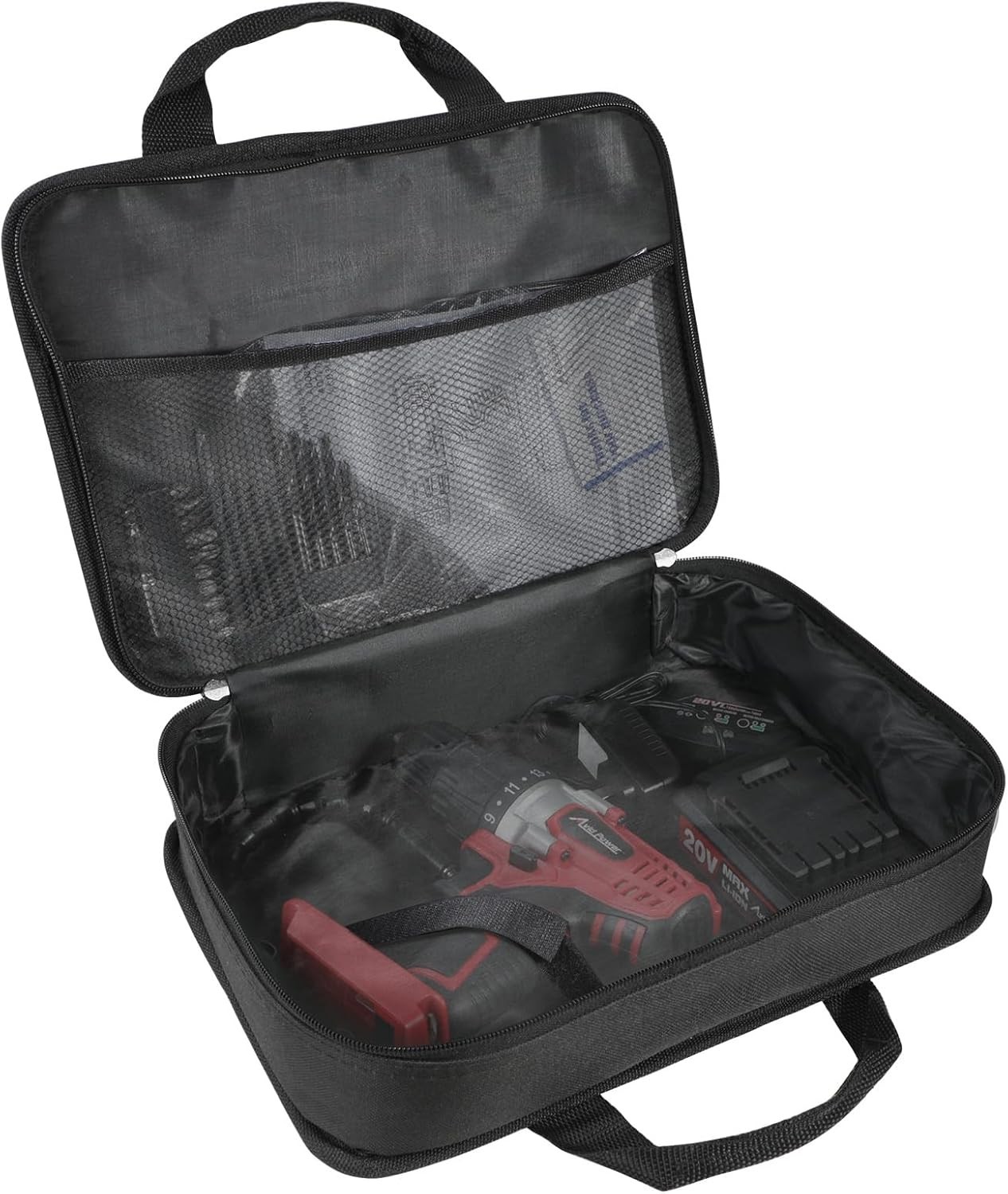 Versatile 12 Inch Canvas Tool Pouch with Double Zipper, Ideal for Various Tools