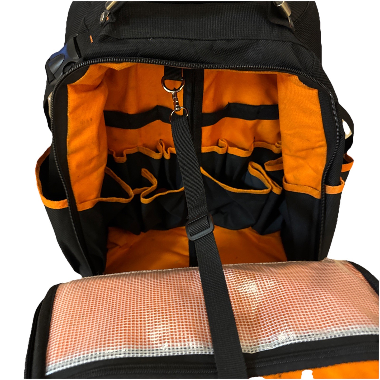 VEVOR Rolling Tool Backpack 72 Pockets Heavy Duty Roller Tool Bag on Wheels