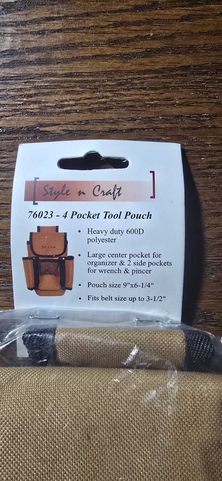 Style n Craft 76023 4 Pocket Tool Pouch Heavy Duty Polyester Pouch Is 9″x6 1-4″