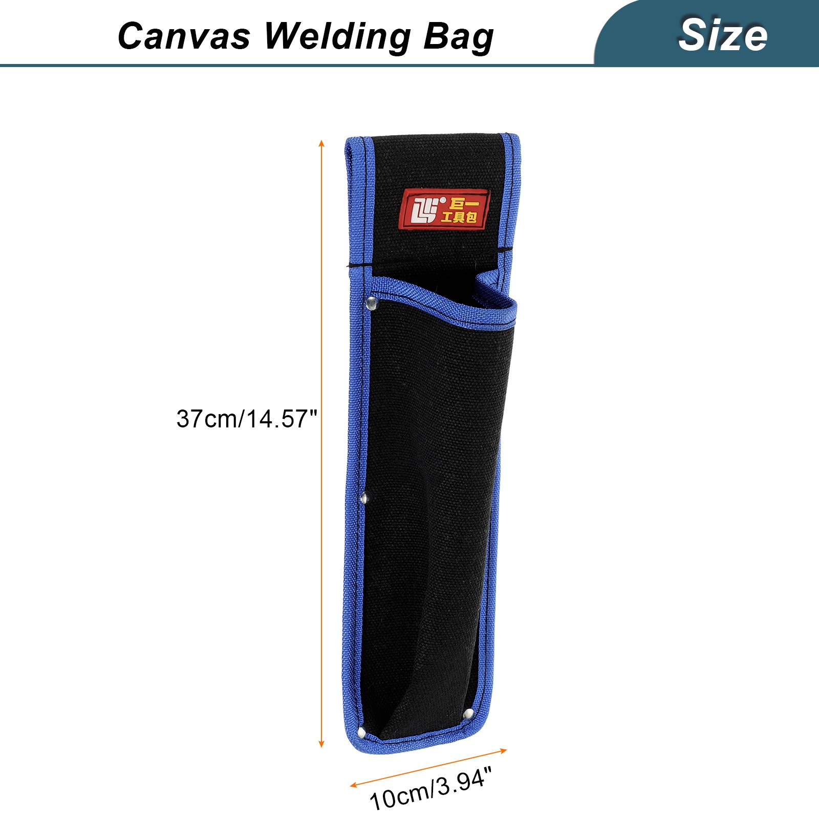 Welding Rod Pouch 14.57″ x 3.94″ x 10.24″ Canvas Leather Welding Bag