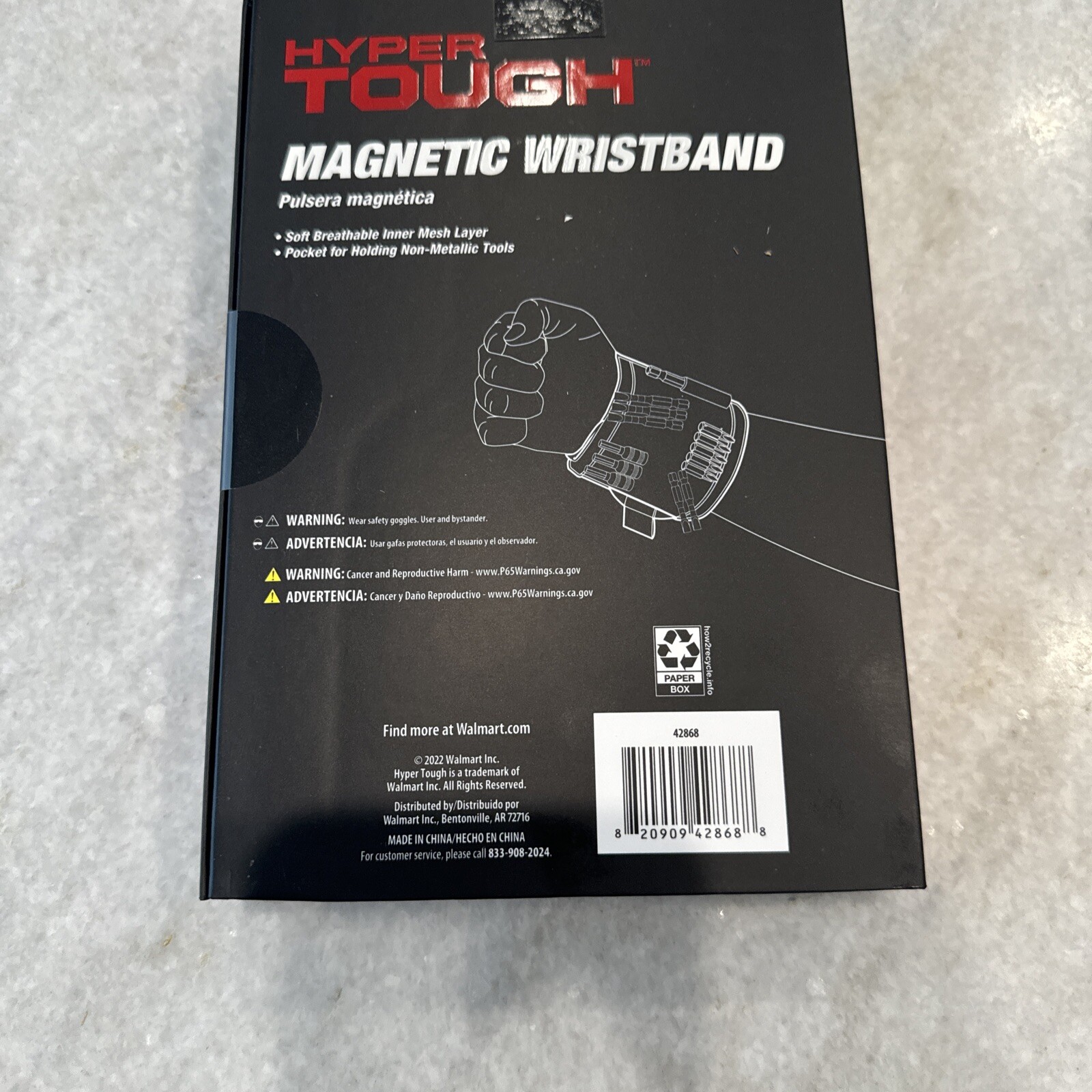 Hyper Tough Tool Storage Magnetic Wristband, Model 42868 Brand New