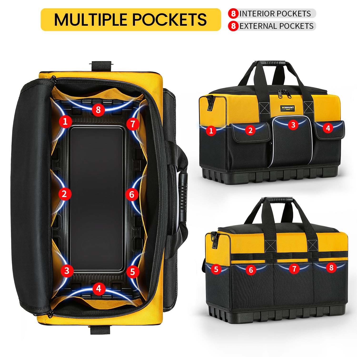 Tool Bag, 16-inch Tool Organisers, 600 Denier Large Tool Bag for Home DIY & E…