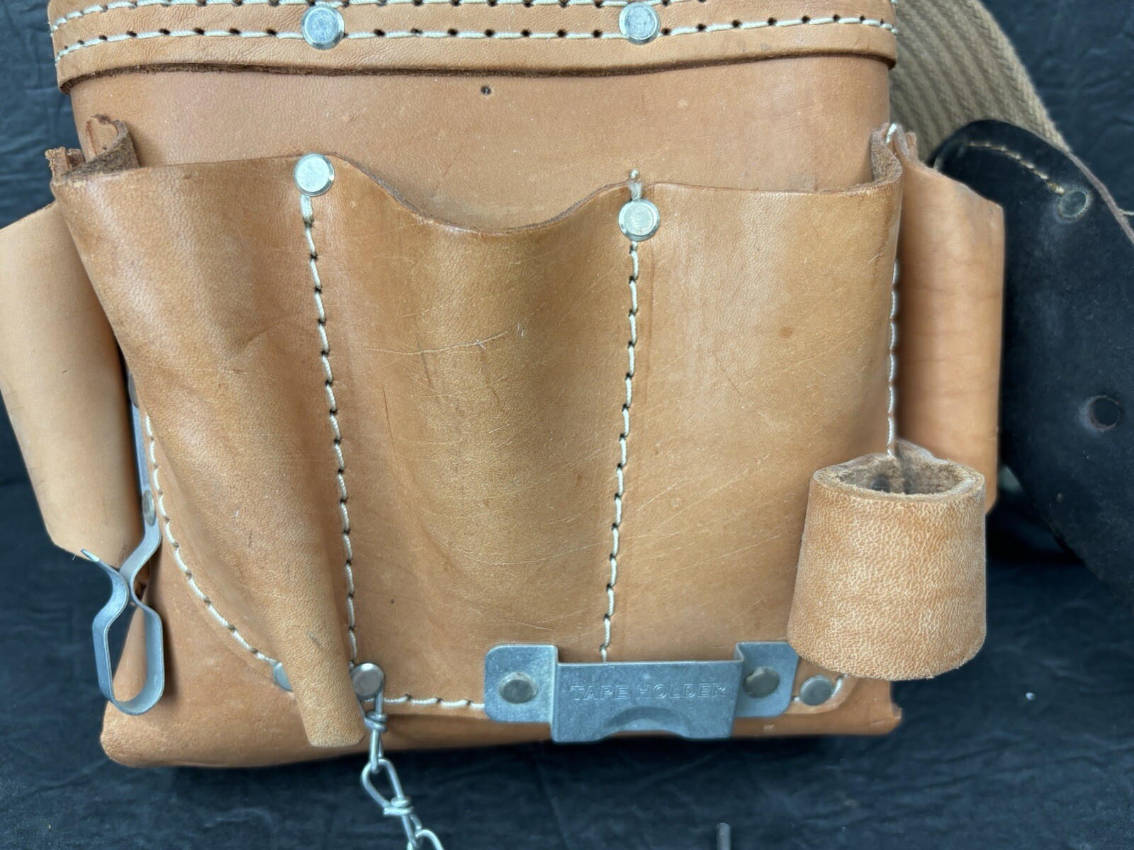 Craftsman Tool Holder 40487 Tan 100% Saddle Leather Mexico