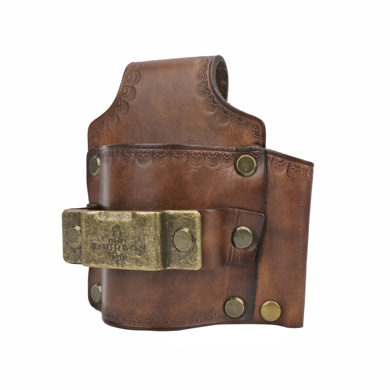 Leather 3-in-1 Tools Belt Pouch Hammer Holster Tape Measure Workshop Holder Case