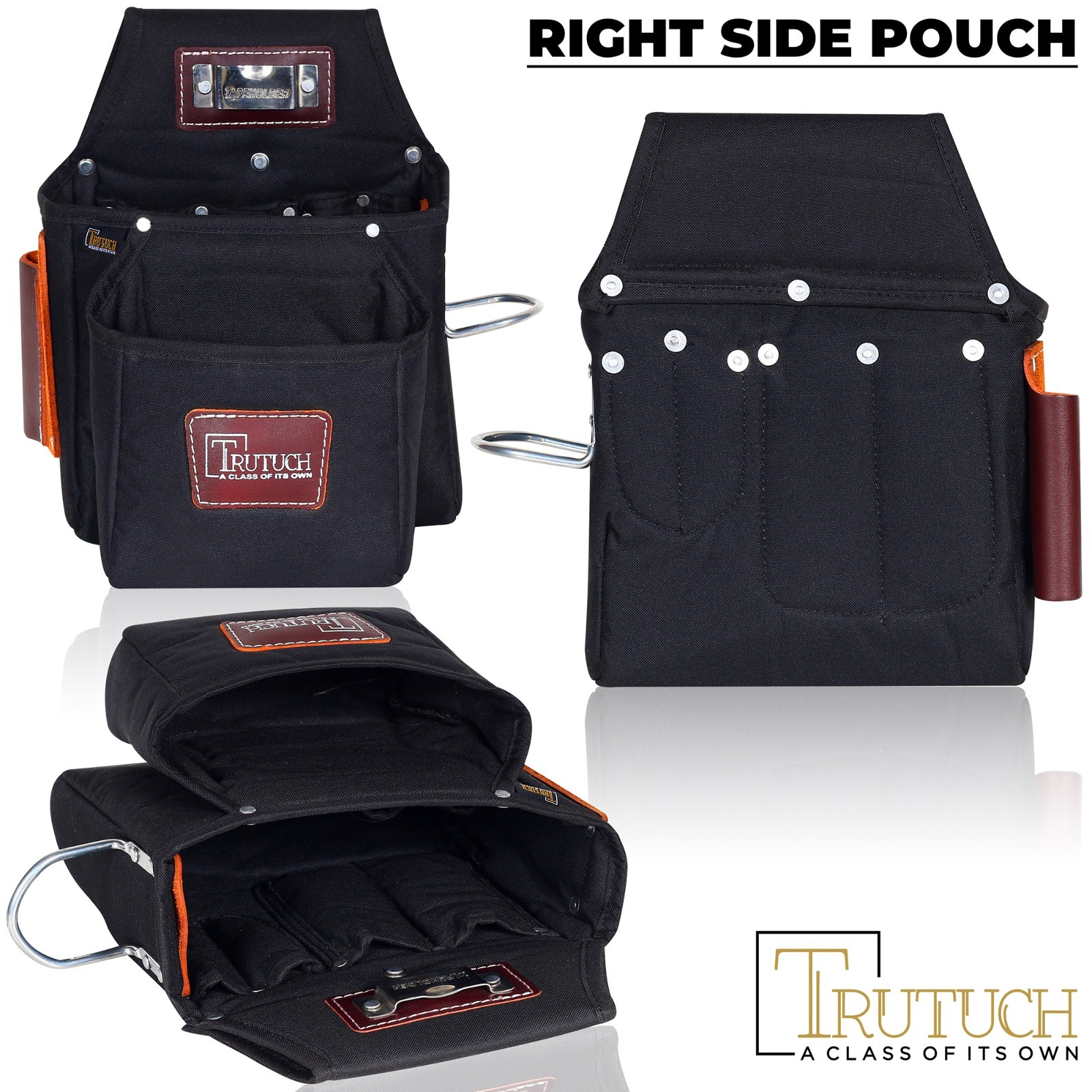 TRUTUCH Nylon and Leather Tool Belt with Leather Work Suspender | Construction