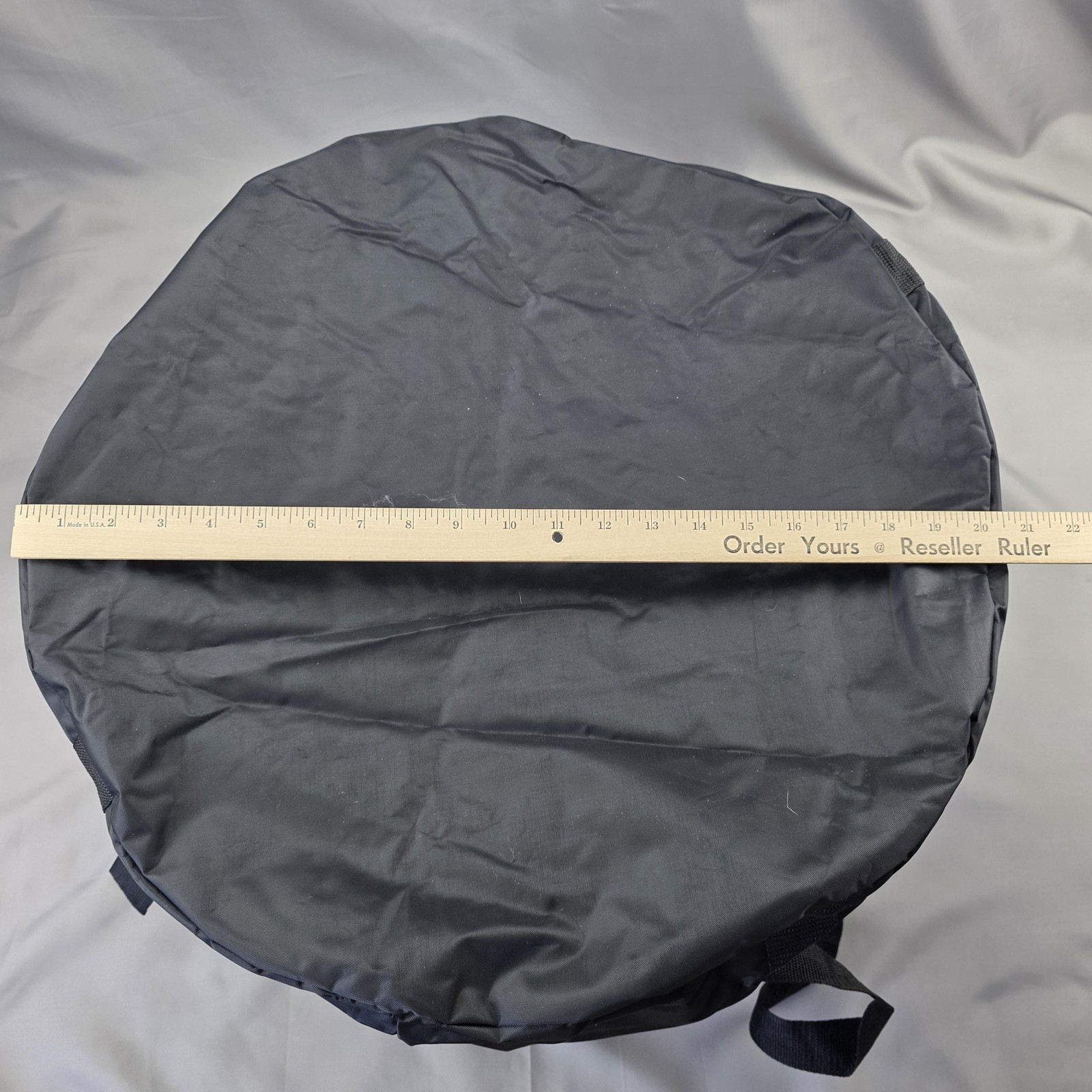 Craftsman Large Black Nylon Round Tool Bag Zippered Carry Tote Storage Case