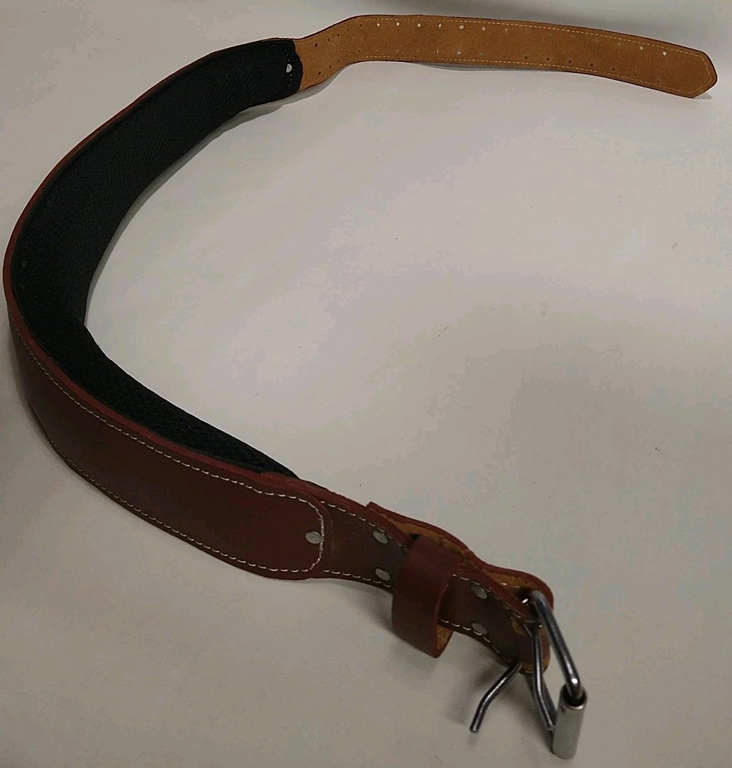 Brown Leather Foam Padded Work Belt 2.5″ Work Tool Belt Construction
