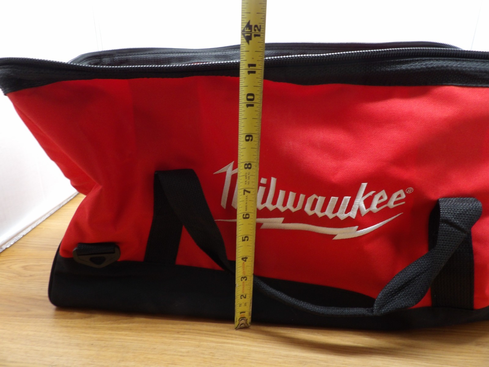 Milwaukee Red/Black Canvas Contractor Tool Bag With Handles 23 x 12 x 12- Nice-