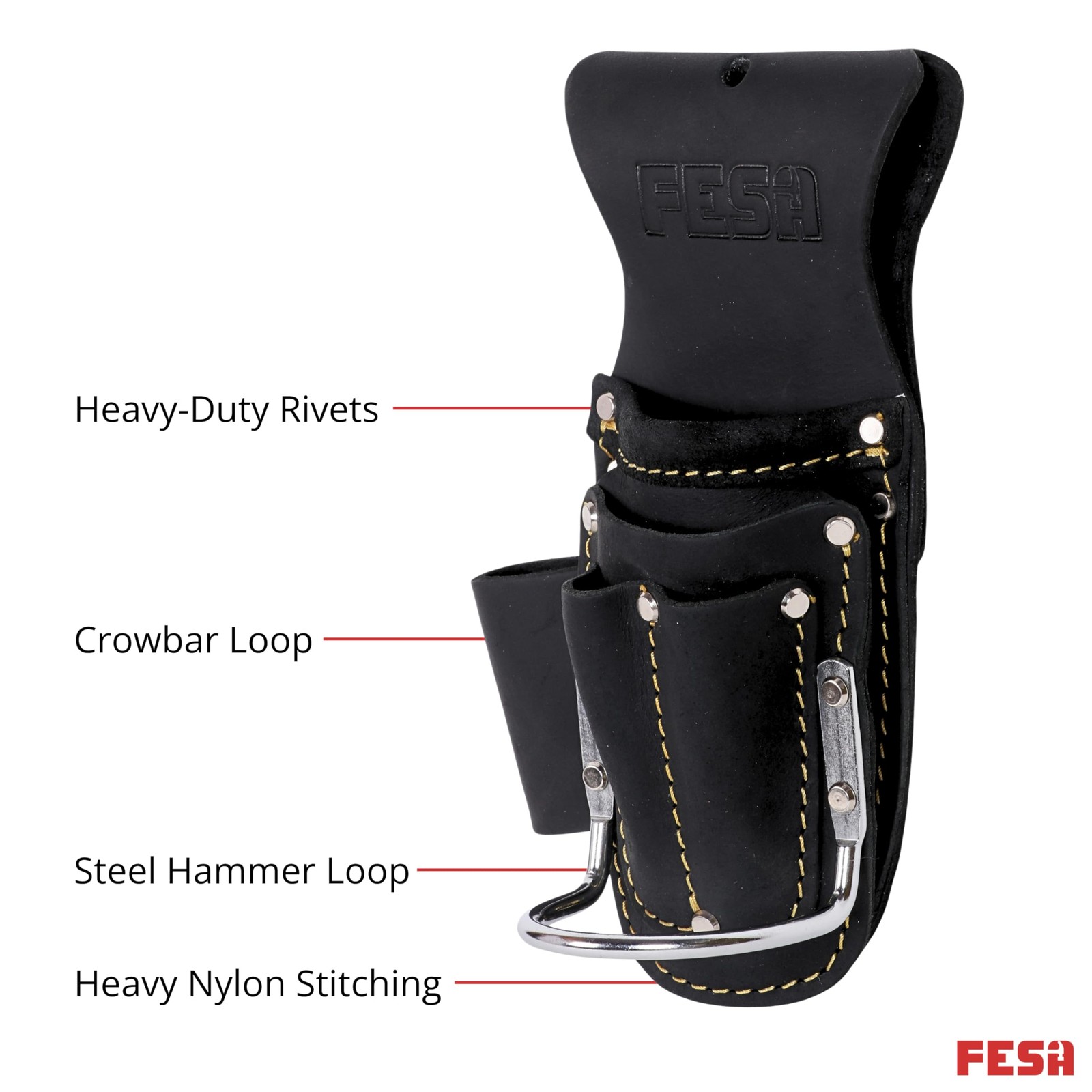 Tool Belt Hammer Holder Leather Multitool Pliers Holster ClipOn 1 PCS
